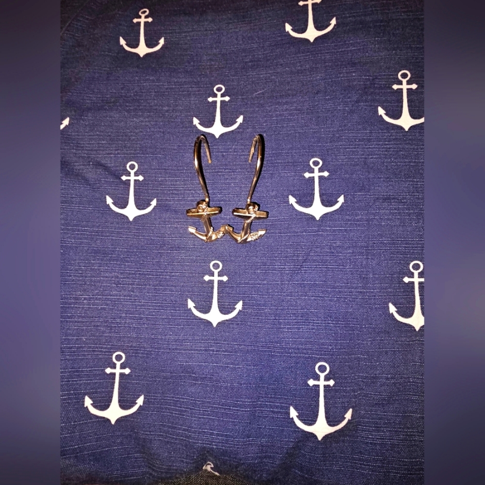 Anchor Shower Curtain w/Anchor hooks (all included)